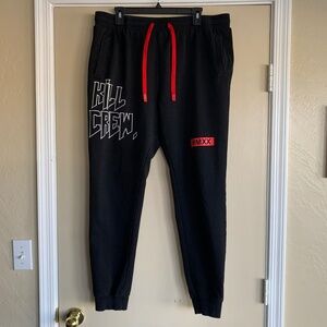 Kill Crew Black Jogger Pants XXL Sporty Athletic Workout Sweatpants MMXX
